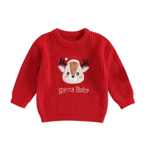 Cozy Knitted Reindeer Crew Pullover