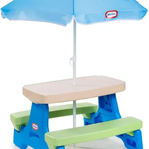 Foldable Kids Picnic Table w/Umbrella