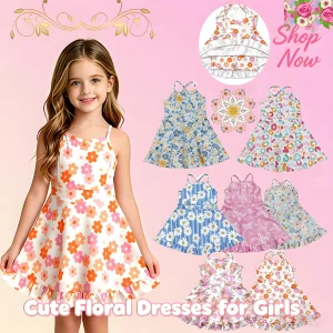 Girls Floral Sleeveless Dress