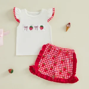Baby Girls Floral Print  Top/ Shorts Set