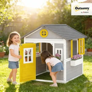 Custom Wooden Outdoor Kids Playhouse,