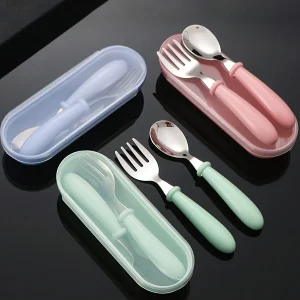 1set(3pcs) Stainless Steel Spoon Fork Set With Box