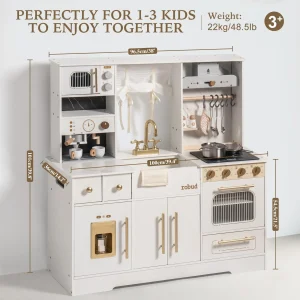 Wooden Play Kitchen  with  Accessories